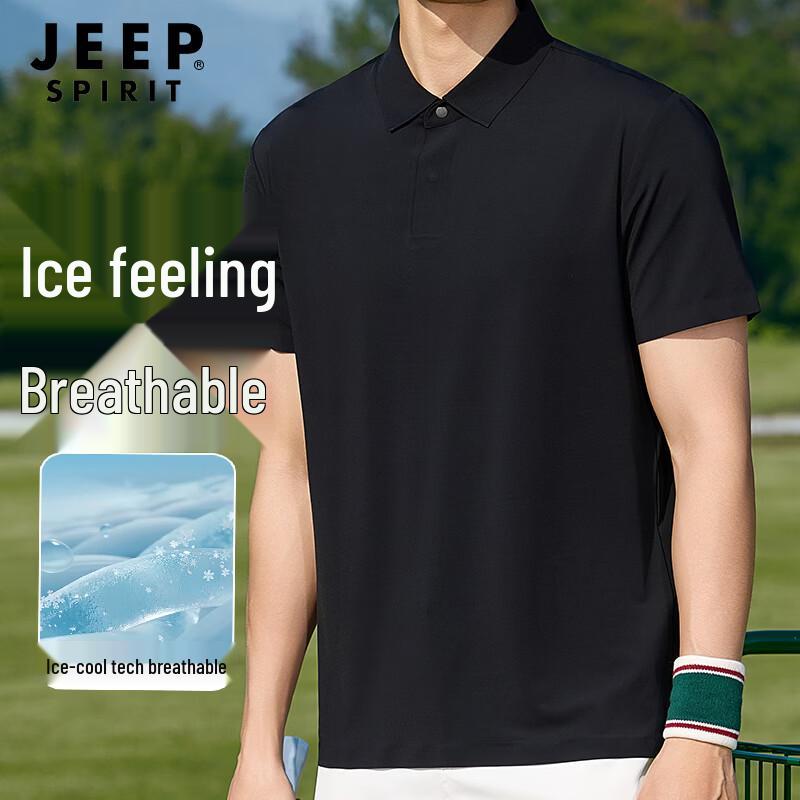 JEEP SPIRIT Men s Breathable Short Sleeve Polo Shirt XL