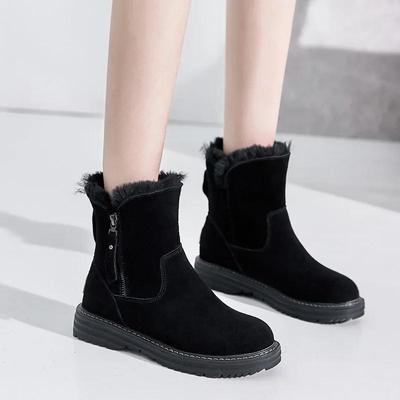 2026 Winter Boots Women Genuine Leather Shoes Thick Sole Warm Women Snow Boots Cold Winter Ladies Ankle Boots