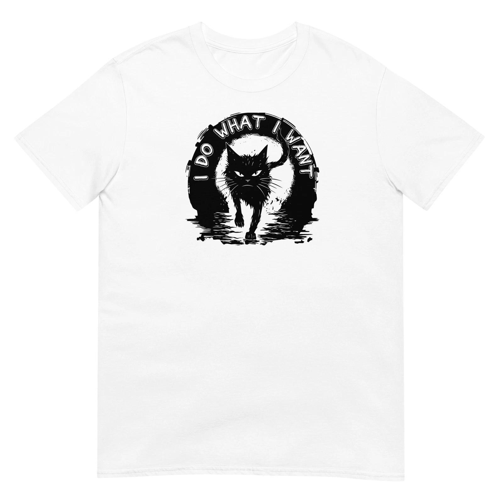 

Cat Tshirt Funny Tee what I Want Lover Pet T-Shirt Unisex Design 2XL