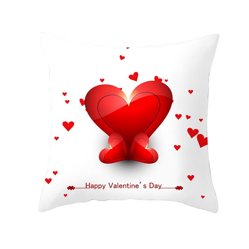 Valentine's Day Love Tree Series Peach Skin Pillowcase Valentine's Day Sofa Pillowcase Home Fabric
