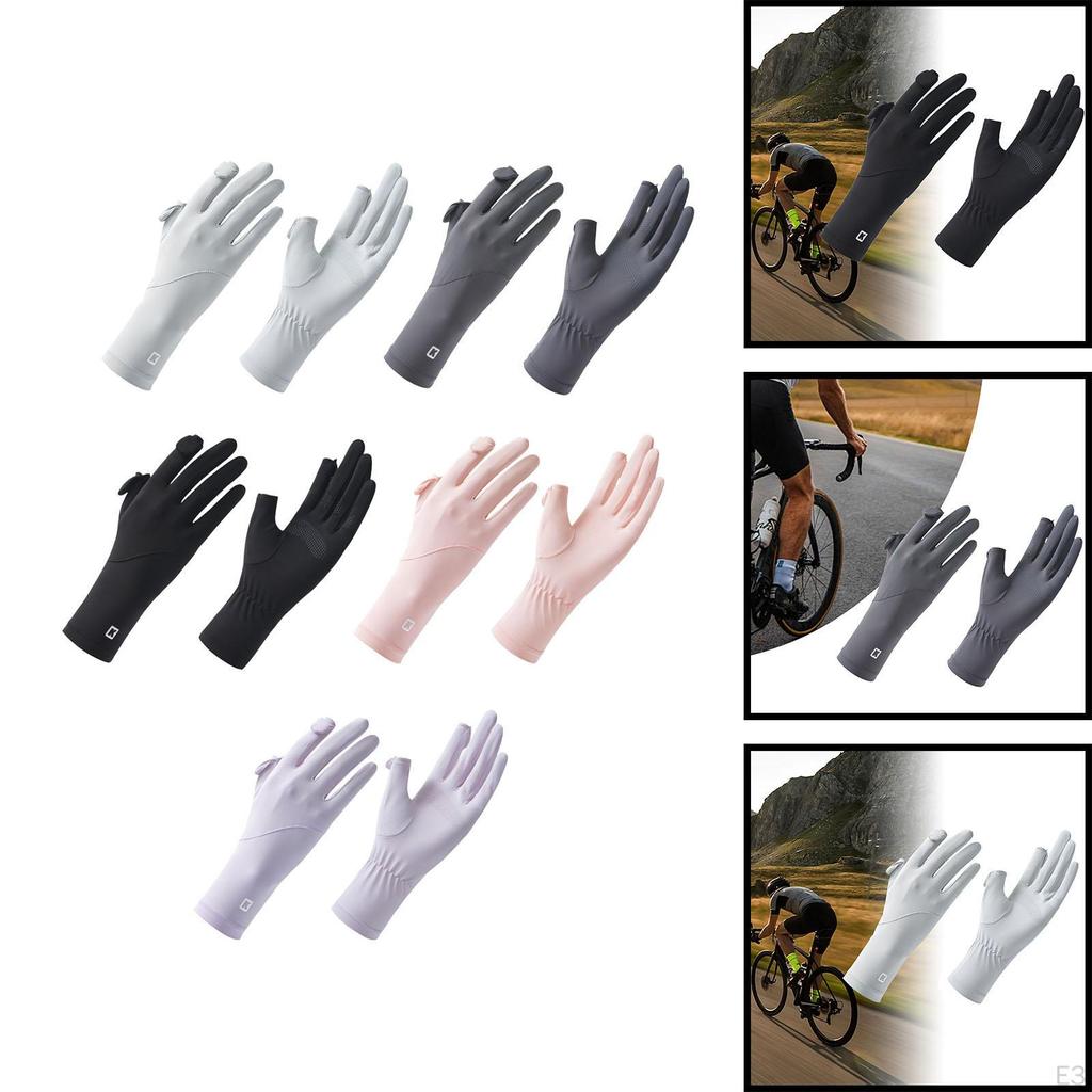 Sun Protection Gloves for Women Driving Touchscreen Non Slip Full Finger