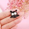 Zinc Zinc Alloy Cute Skeleton Ghost Brooch Cartoon Characters Halloween Skull Bat Pin Creative   Gift