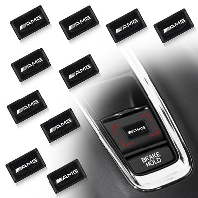 2/5/10Pcs Carbon Fiber Steering Wheel Car Logo Emblem 3D Stickers For Mercedes Benz AMG GLE GLS GLC CLA GLB ML C500 C200 C300 W204 W206 W205 W212 W203