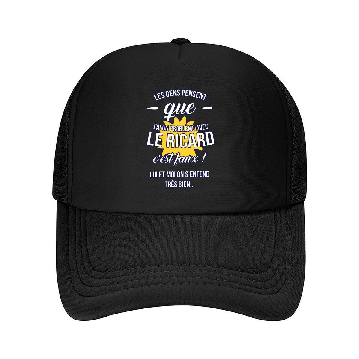 

Ricard Joke Humorous - Inspired, French Text Design Mesh Baseball Cap One Size