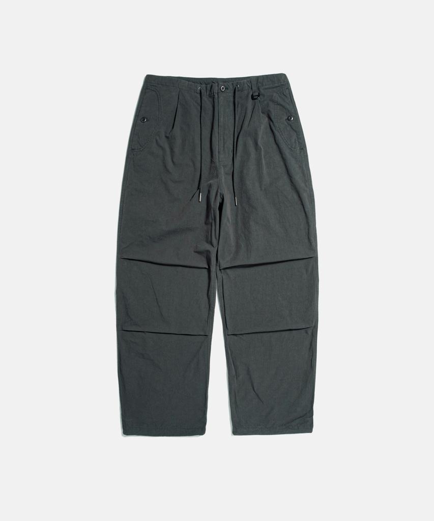 ESPIONAGE Pleated Wide Army Pants Charcoal