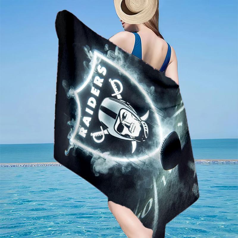 Rai-ders Football Legacy Beach Towel, Super Soft Microfiber, Gift for Her/Him, Birthday, for Pool, Beach, Travel, Home Decor Fan gifts