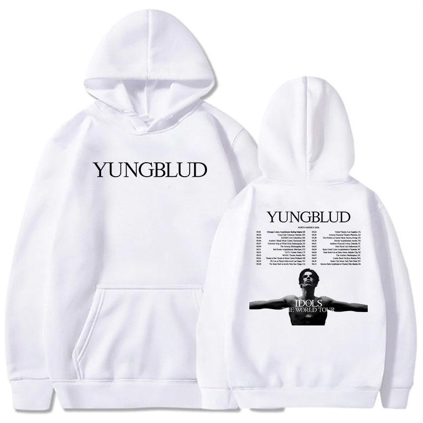 Yungblud 2026 North American Hoodies Idols The World Tour Graphic Print Sweatshirts Long Sleeve Winter Hooded Pullovers Tops
