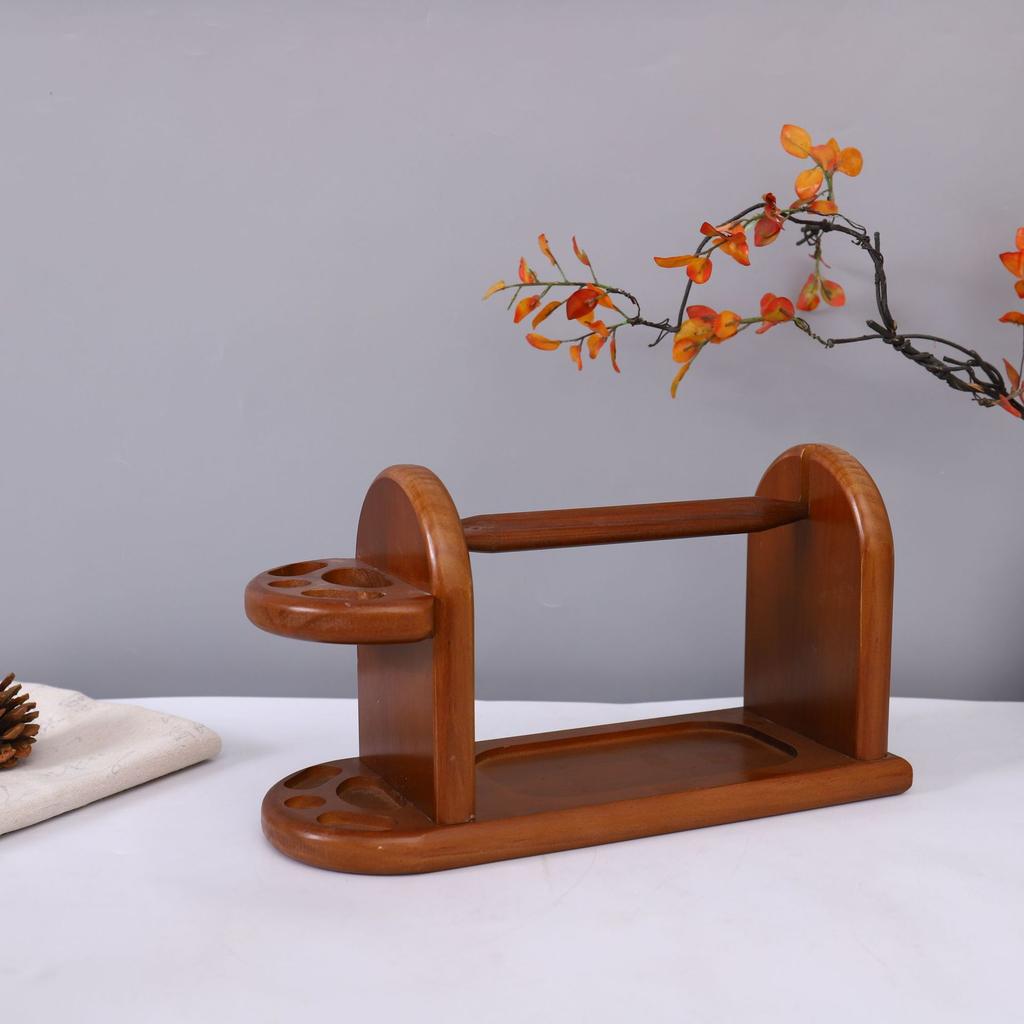 Wooden Wool Shaft Holder Knitting Auxiliary Tools Wool Holder Household Desktop Sewing Tools Shaft Holder