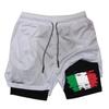 Italy Flag Camouflage Muay Thai Kick Boxing Shorts Men Women Unisex Casual Sportswear Double Layer Quick Dry Training Sport Gym Fitness Workout