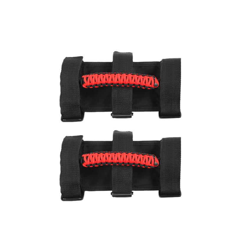 2Pcs Car Roof Handle Rope Grab Handles Grip Handle Fit For Jeep Wrangler CJ YJ TJ JK JL 1955-2020 For Jeep Gladiator JT