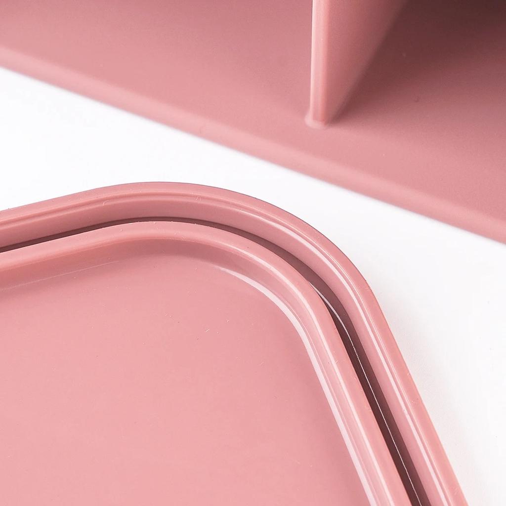 Neue Silikon-Lunchbox mit drei Fächern, tragbare, mikrowellengeeignete Lebensmittelbox mit dicht schließender Frischhaltebox