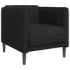 3 Piece Sofa Set Black Fabric