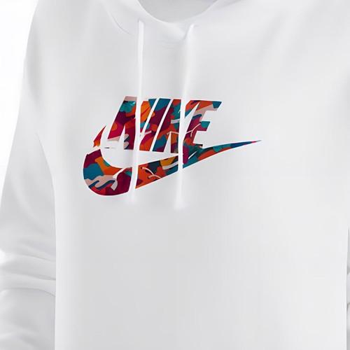 Nike Women's Comfortable Hooded Long-Sleeve Sweatshirt White