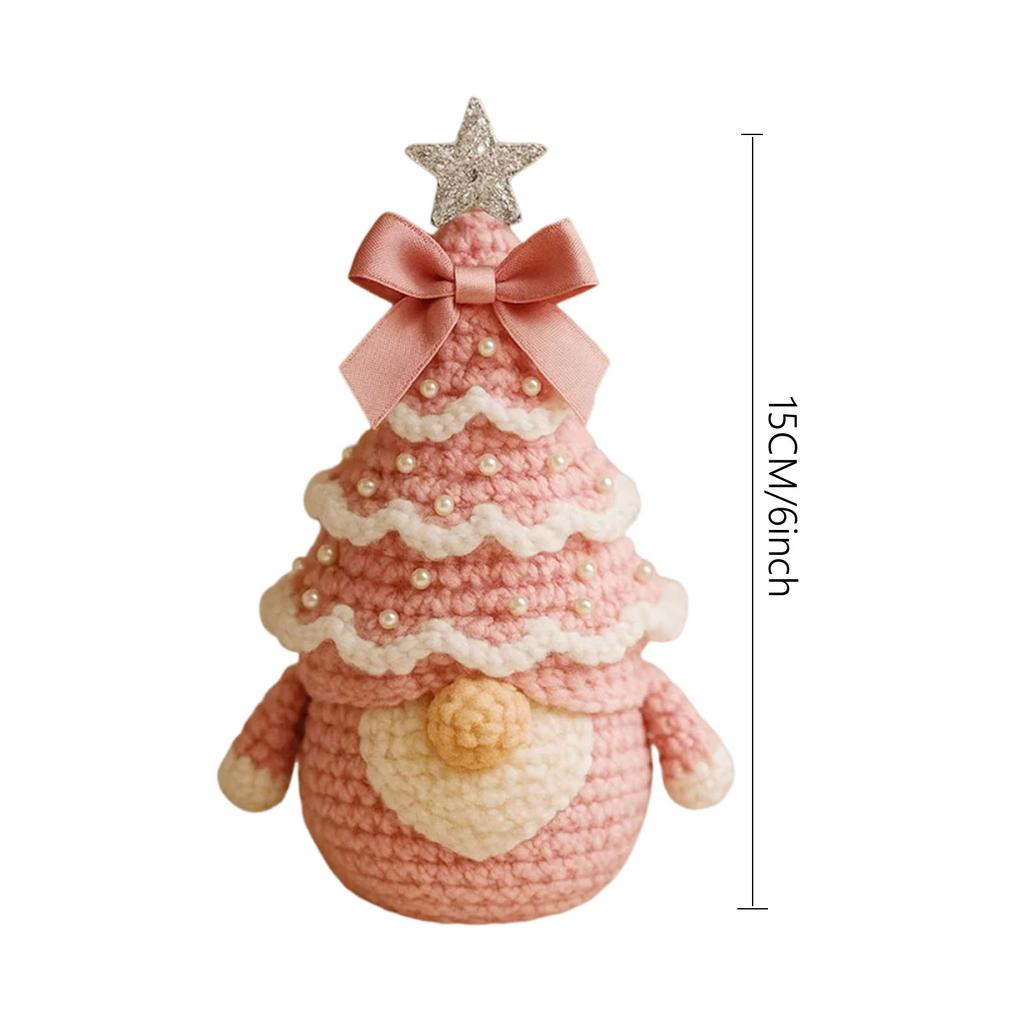 Christmas Crochet Kit DIY Crochet Knitting Material Kit DIY Craft Knitting Christmas Tree Gnome Kit Gnomes Holiday Craft Kits