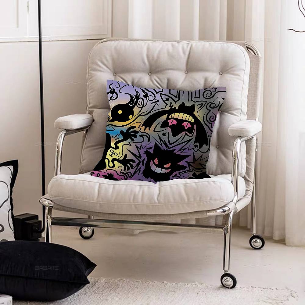 P-Pokemon Gengar Anime Pillow Cover Design Cushion Cover Decor Holiday Decorati