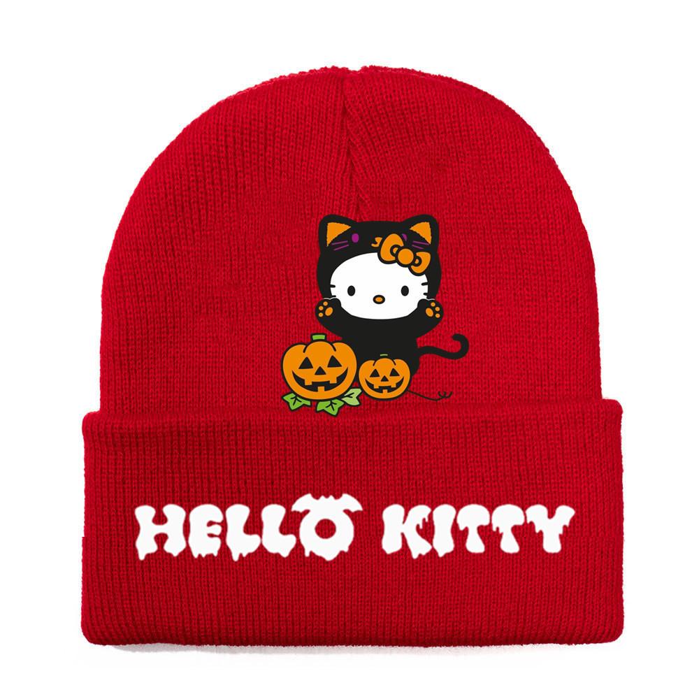 Halloween Printed Knit Cap For Winter Teens And Cartoon Enthusiasts