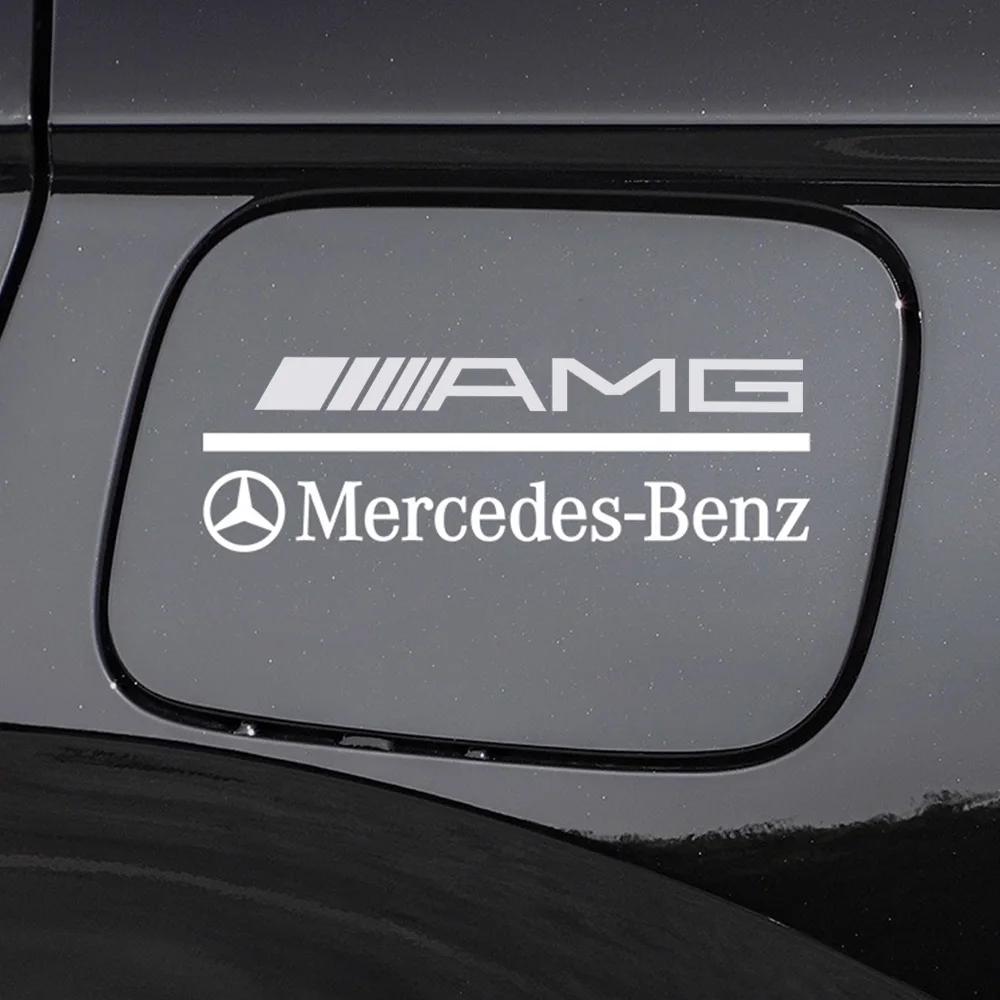

Car Stying KK Car Body Fuel Tank Cap Sticker Key Rings Accessories For Mercedes benz A C E S Class AMG CLA CLS W213 W204 W124 білий