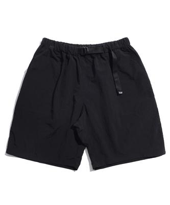 PEACE MAKER Nylon Belted Shorts (Black)