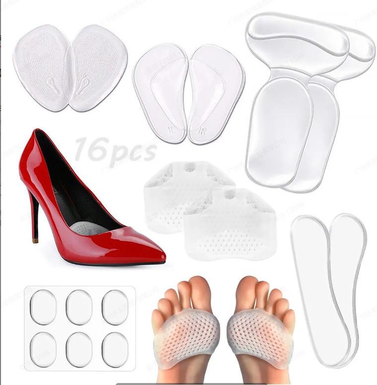 Forefoot Pad & Heel Sticker Set: Anti-Wear, Breathable, Half-Size Cushion with Toe Plug