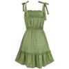 Women Summer Casual Sleeveless Off Shoulder Camisole Dress High Waist A-Line Strapless Short Dresses Solid Color Spring S-XL