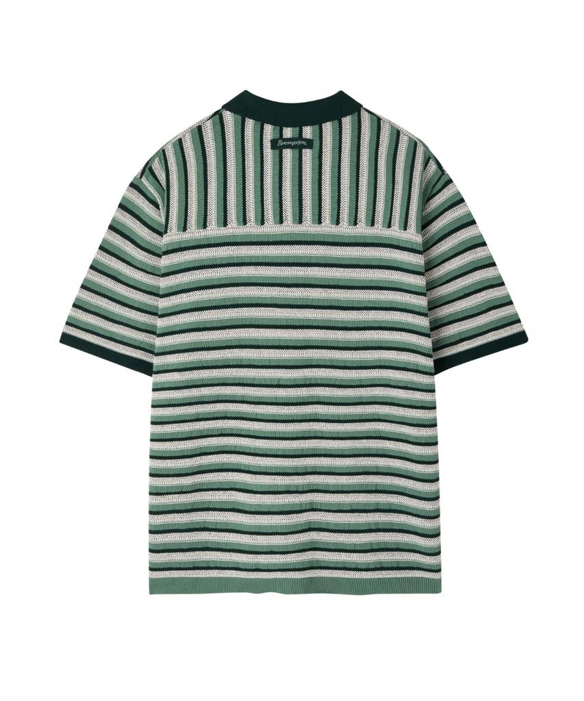 BROMPTON LONDON Stripe Cardigan - Green (P262Mkt131)