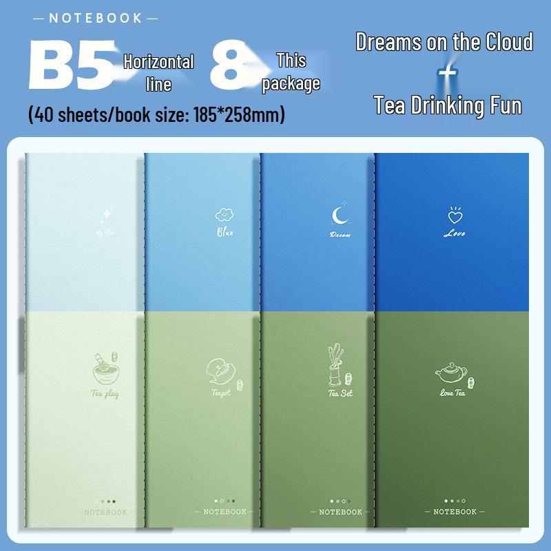 Gradient Soft Cover Notebook - Large Size, Thick, for Middle & High School Students