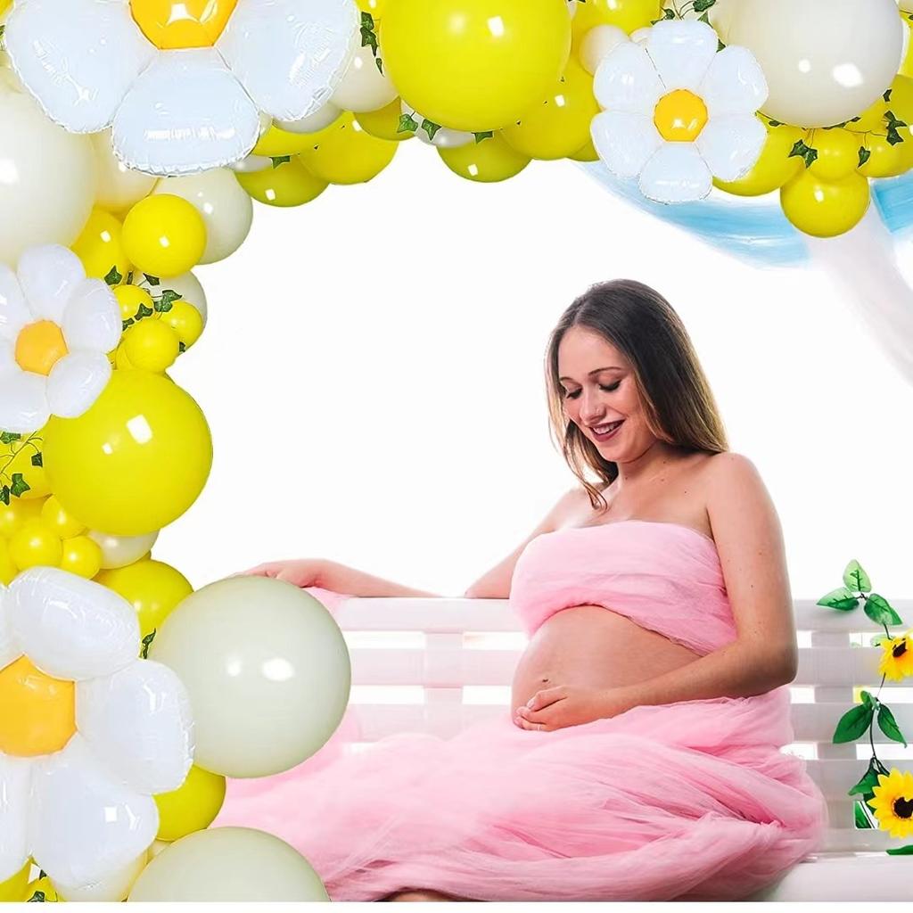 Daisy Balloon Wreath Set Vaulted Sunflower Birthday Party Decoration Wedding Arrangement Balloons