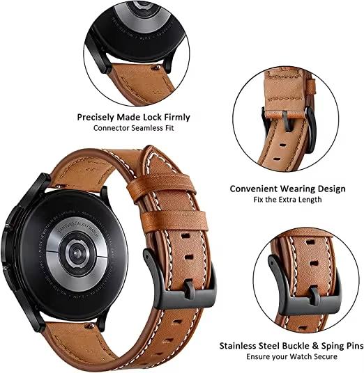 Retro Läderarmband För OnePlus Watch 3 2R 2 Smartwatch Ersättningsrem För OPPO Watch X X2/Watch 4 Pro 22mm Armband Correa