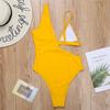 Women's Swimsuit Solid Color Cutout One Piece Sexy Bikini Brazilian Beachwear