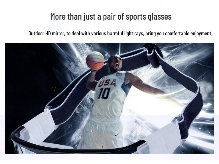 Men's Anti-Fog Outdoor Sports Glasses with Myopic Inserts for Football/Basketball (Model 085)