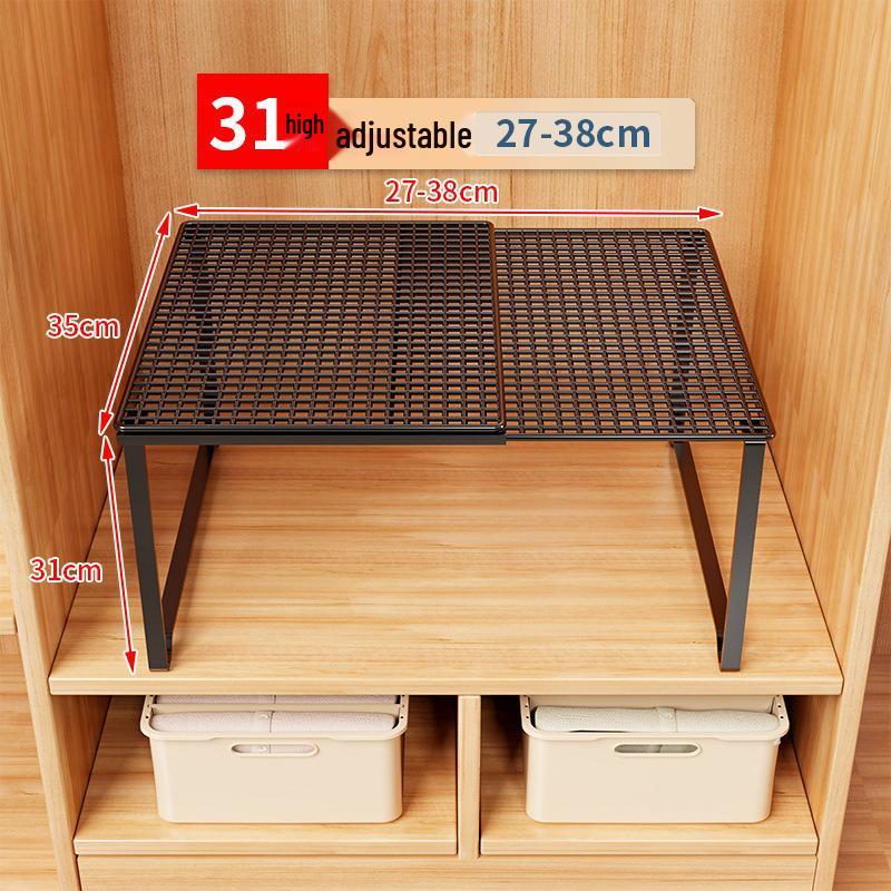 Retractable Wardrobe Shelf Cabinet: Space-Saving Pull-Out Divider & Shoe Rack