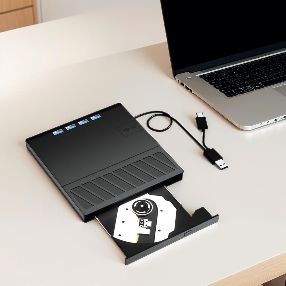 7 in 1 USB 3.0 Type C Portable CD DVD Player with SD/TF Port Optical Disc Drive Slim for Windows XP/7/8/10/11  Laptop Desktop