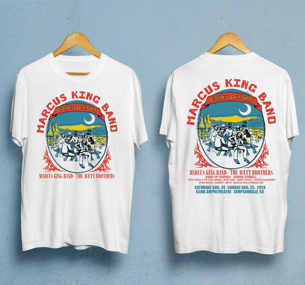 

Trend Marcus King Band Tour 2024 Twoside White Cotton Size To 5XL Shirt BT161 Unisex T-Shirt XXL