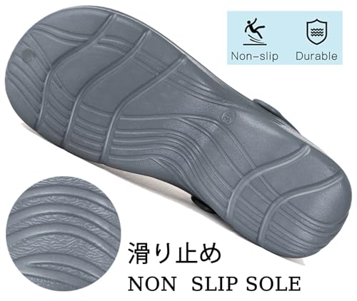 ZUSERIS Winter Sandals/Clogs for Men and Women, Waterproof, Warm Slippers, Room Shoes, Indoor and Outdoor Wear, Balcony Sandals, 2-Way, Lightweight, F