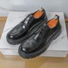 Scarpe Eleganti di Lusso di Marca di Primavera Scarpe da Uomo Scarpe con Plateau a Fondo Spesso Scarpe Oxford Casual con Tacco Basso e Lacci Scarpe con Punta Rotonda