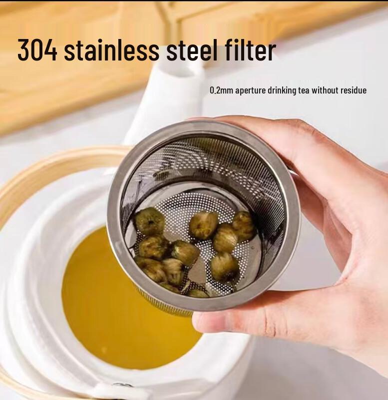 

Glass Teapot with Laser Stainless Steel Filter