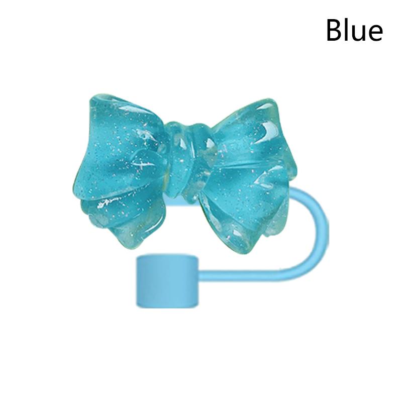 Cute Bow 10Mm Straw Cap Covers For Stanley Tumbler Cup Accessories Silicone Straw Cap Reusable Dust-Proof Straw Tip Protection