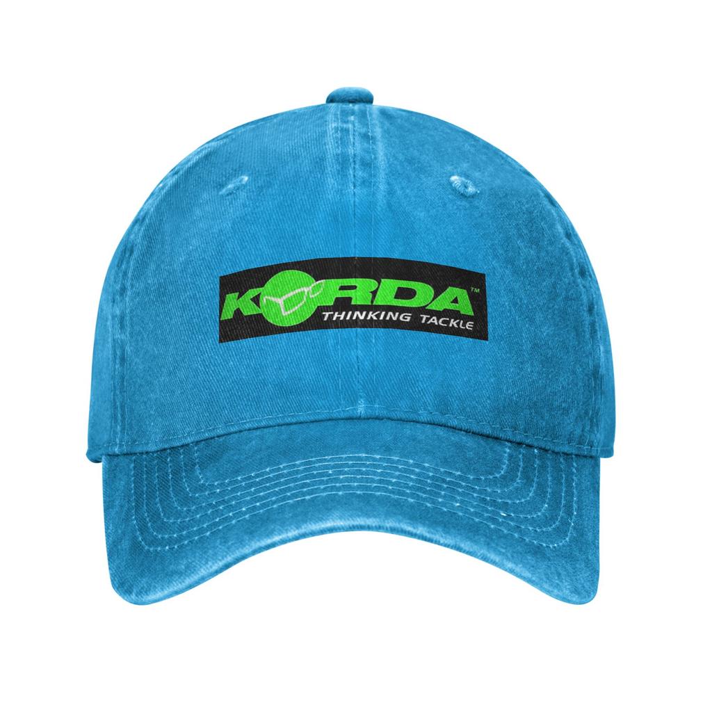 Korda Fishing Logo Denim Fabric Cap Casual Baseball Caps Adjustable Hat Summer Unisex Baseball Hats