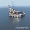 Style jewelry crown series ring fashion women's diamond ring personality high carbon ring