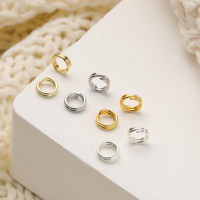 Eco-Friendly 14K Gold Plated Double Layer Jump Ring Jewelry Connector - Handmade Necklace & Bracelet Clasp Accessories