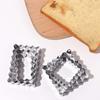 6Pcs Rectangle/Square Blessing Frame Biscuit Mold Wave Cookie Cutter  Sandwich