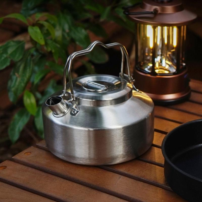 Stainless Steel Kettles Outdoor Camping Kettles Aluminum Water Portables Pots for Outdoor Hiking Backpacking