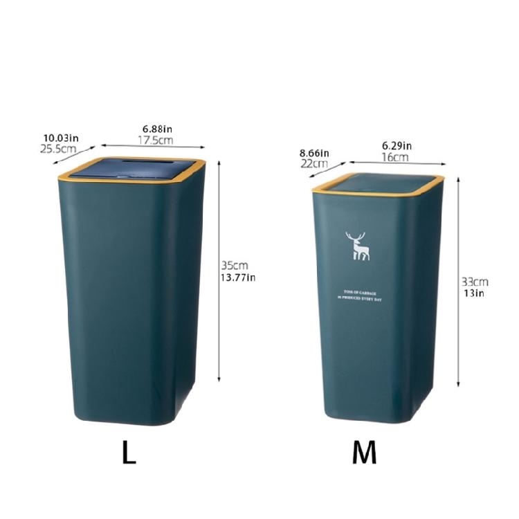 Modern Press Top Plastic Trash Receptacle Effortlessly Waste Bin Waste Management for Family and Office Environment