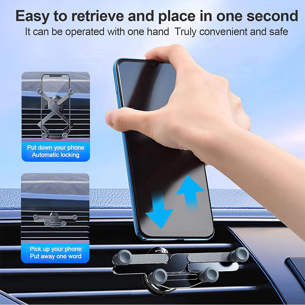Car Vent Phone Mount Invisible Rotatable Air Vent Mount Car Phone Holder