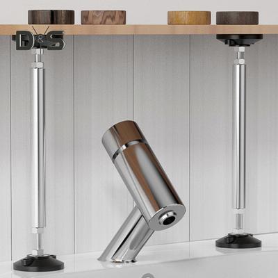 1 paio di gambe di supporto per mobili pali telescopici in acciaio inossidabile regolabili gambe di supporto di facile installazione con cuscinetti antiscivolo per letto divano cassettiera TV