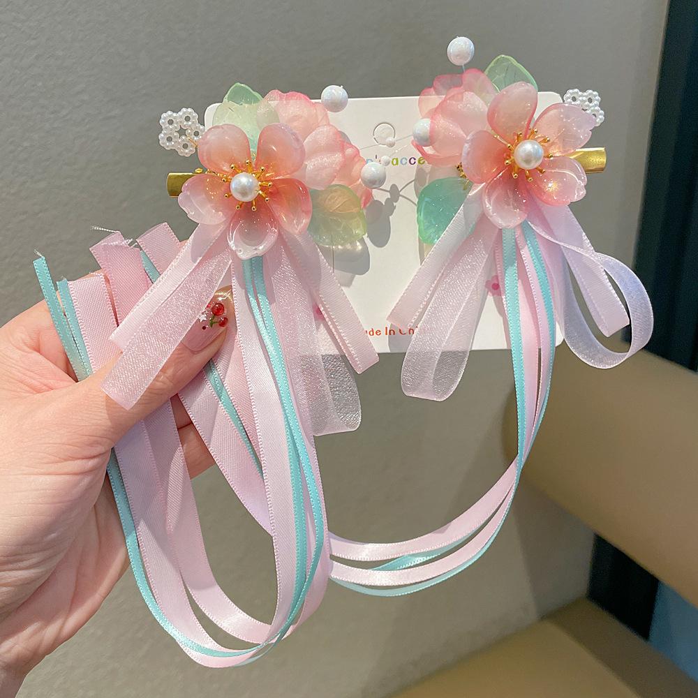 Chinese Style Hanfu Hairpin Set for Girls - Includes Hair Clips, Swaying Tassels, and Butterfly Accessories