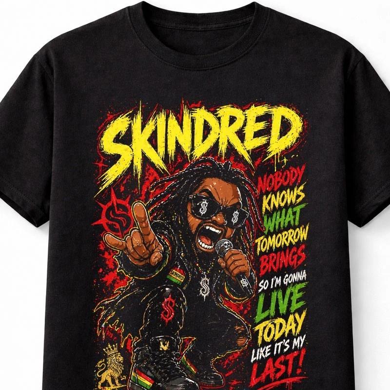 Skindred Ragga Metal Band Graphic Reggae Rock Music Unisex TShirt S