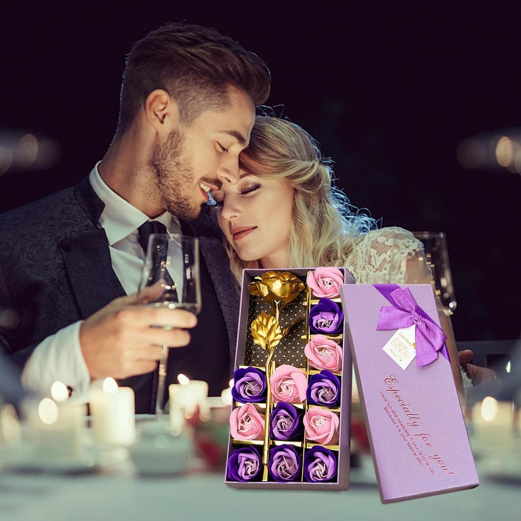 Valentýn vonné mýdlo květina dárek Rose Box svatební festival dárek