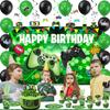 Green Gamer Birthday Party Decoration - 217Pcs Video Game Gaming Party Supplies For Boys Birthday Party - Backdrop, Table Cover, Plates, Cups,