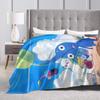 Blue Pikmin Super Warm Blanket  Students Plush Throw Blanket Fluffy Couch Chair Flannel Bedspread Sofa Bed Cover